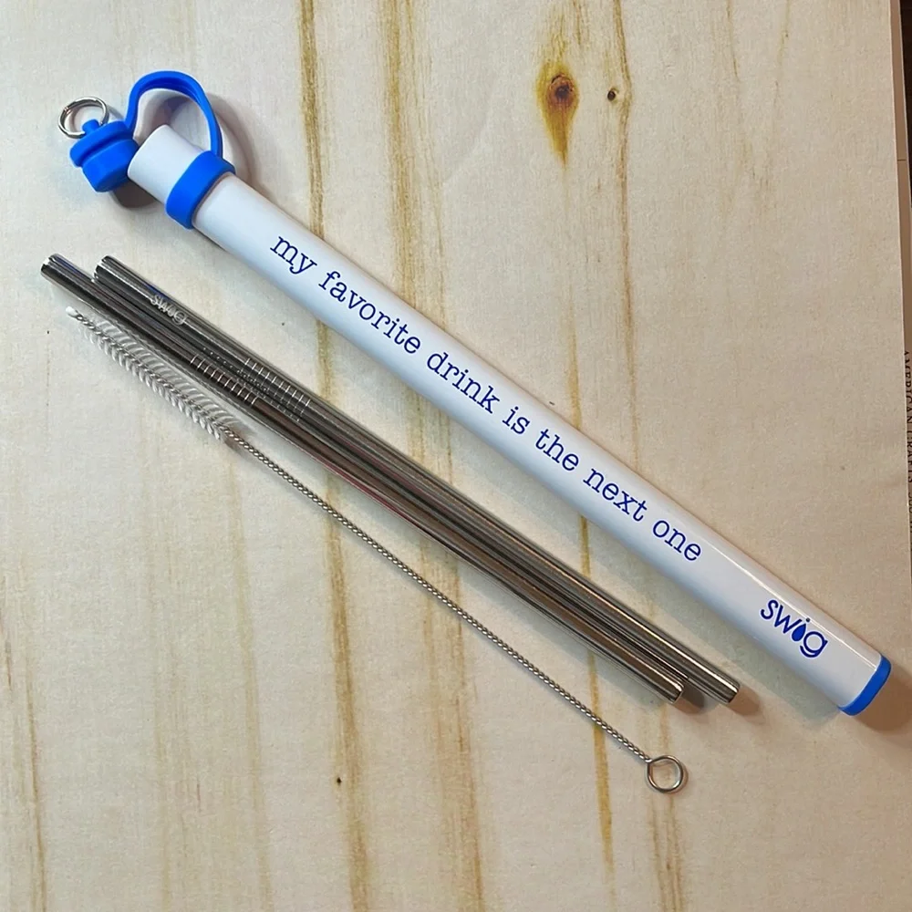Swig Double Stainless Steel Straw Set
